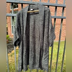 Chico's Charcoal Open-Front Cardigan